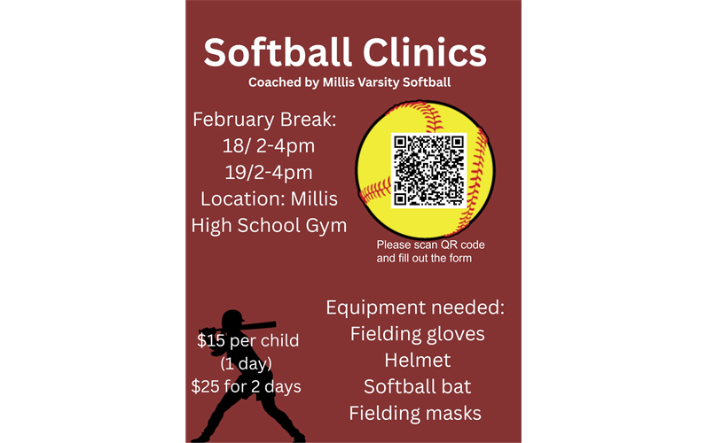 February Vacation Softball Clinics
